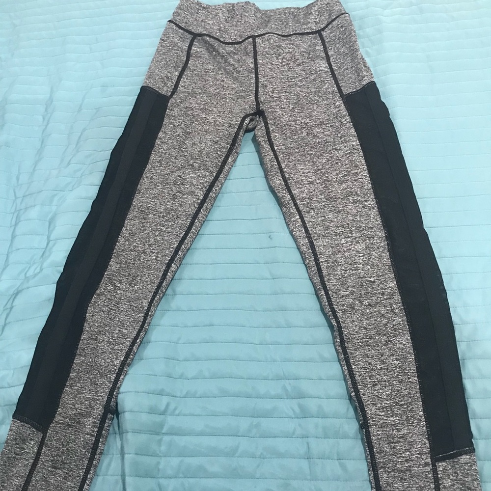 Grey and black tights